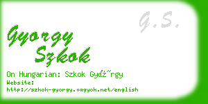 gyorgy szkok business card